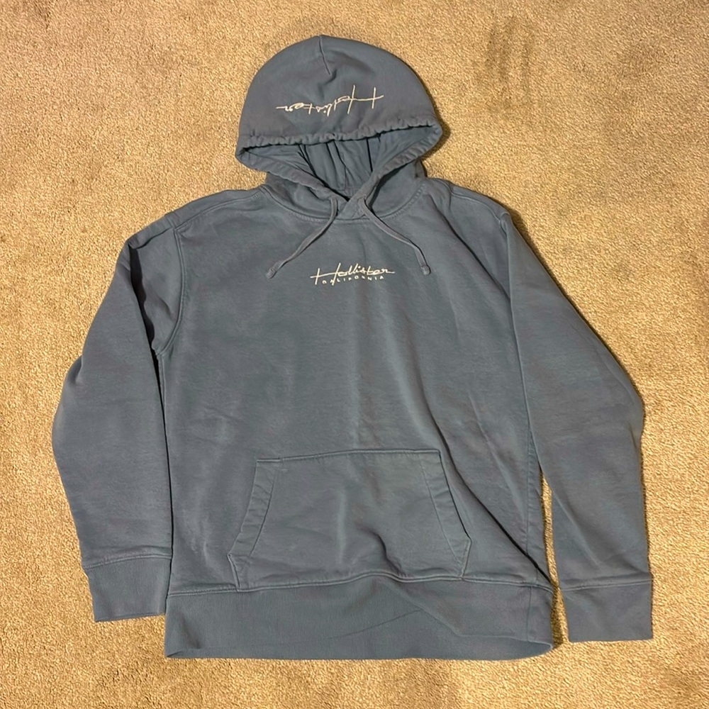 Light blue hollister hoodie. Size medium